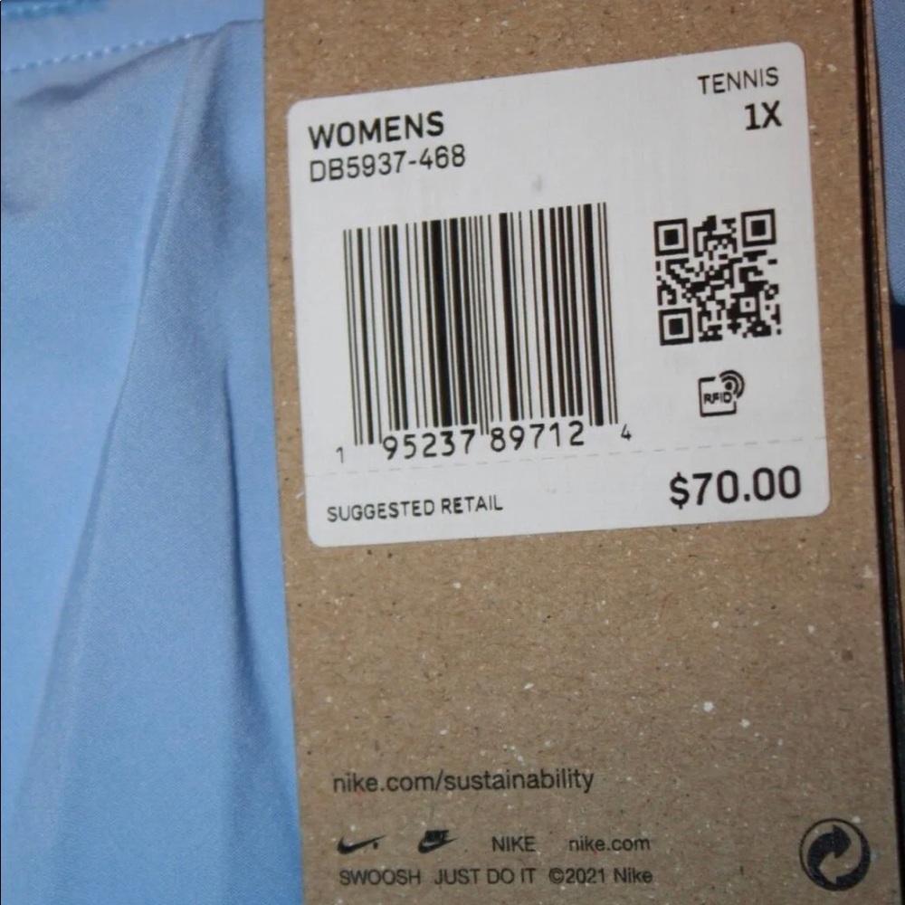 NIKE Women's Dri-FIT Club Short Tennis Skort NWT Light Blue - Picture 6 of 10